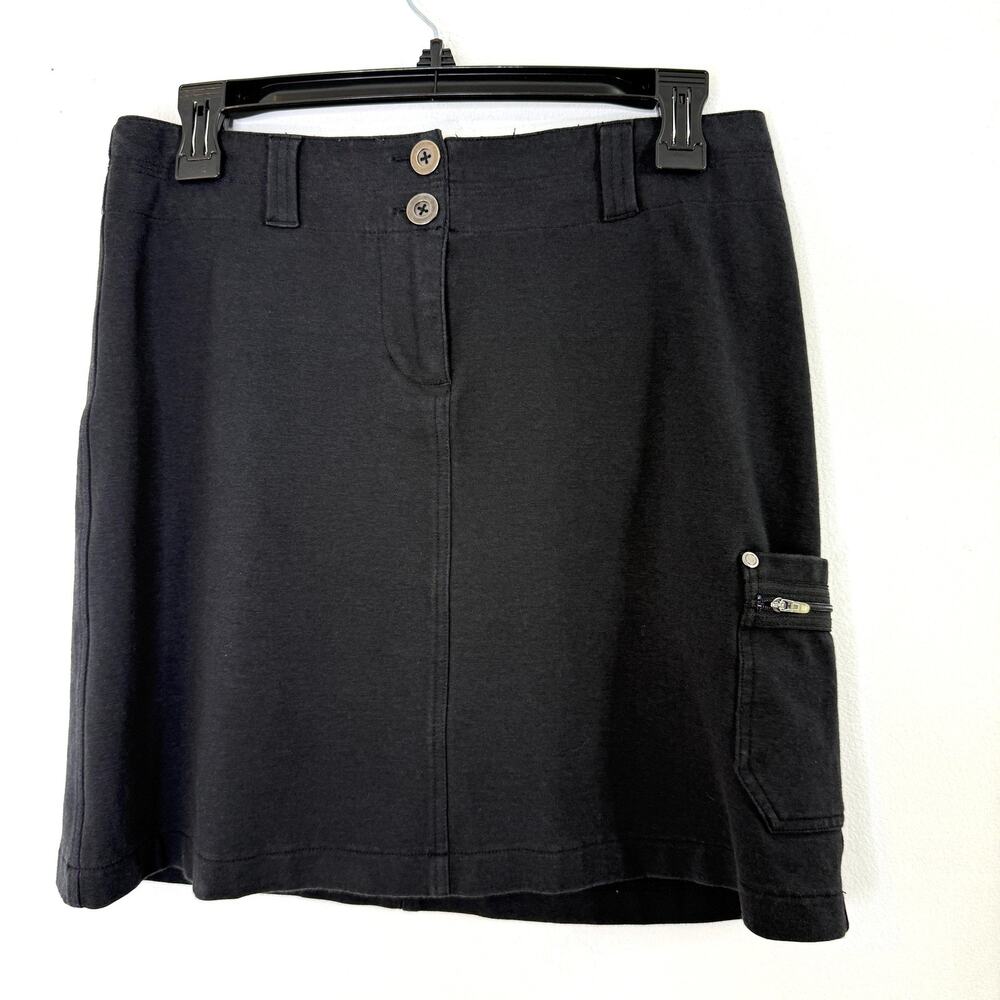 Title Nine Skirt Womens 4 Black Athletic Cargo Pockets Stretch Hiking Travel
